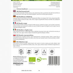 BIO Albahaca roja - Ocimum basilicum - Ideal para ensaladas, pesto, salsas y platos gourmet - Semillas frescas