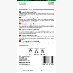 Cherovia - Halflong White - 1450 sementes - Pastinaca sativa