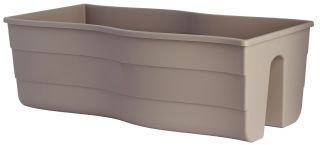 Op pot gemonteerde plantenbak "Wave" - 60 cm - grijs-beige - 