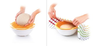 Stampo cesto pane con ciotola - DELLA CASA; cestino con piatto per pane fatto in casa - 