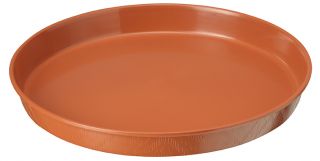 Farfurie rotundă de lemn "Elba" - 19 cm - de culoare teracotă - 