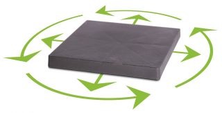 Plataforma de maceta con ruedas cuadrada para macetas "Mobile Platform Square" - 29 cm - gris antracita - 