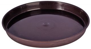 Piattino "Elba" tondo venatura del legno - 13,5 cm - marrone - 