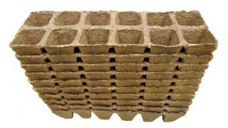 Quadratische Torftöpfe 4 x 5 cm - 12 Stück - 