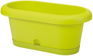 Balkónový box „Lotos“ s podnosom - 60 cm - pistáciová zelená - 