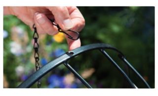 Catena per cestini per piante sospesi 45 cm - verniciato nero - 
