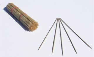 Bastones / palos de bambú tratados - 30 cm - 20 piezas - 