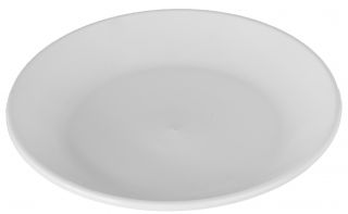 Piring pot bunga "Kolor" - 15 cm - putih - 