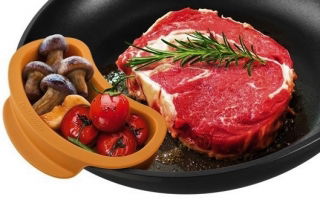 Rejilla escurridor de grasa a presión para sartenes - SmartCLICK; plato escurridor para sartenes - 