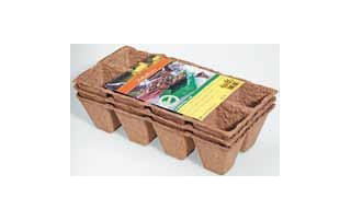 Square peat pots with expanding peat soil - 4x4 cm - 24 pieces