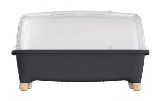 Házi kert fa részekkel és takaróval - a Respana Planter beltéri mini üvegház - 77 cm - antracitszürke - 