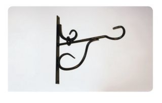 Percha duradera para cestas colgantes - negro - 35 cm - 
