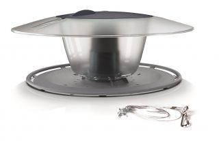 Pole mounted bird table / feeding tray Birdyfeed Round - anthracite-grey