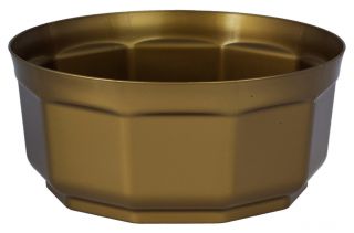 Vaso ottagonale - 20 cm - dorato - 