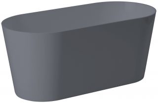 "Vulcano" oválny kvetináč - 27 cm - antracitovo sivá - 