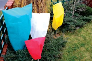 Tudung perlindungan tanaman musim dingin - 0,80 x 1,20 m - 2 potong - kuning - 