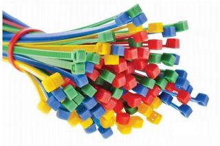 Cable ties, tie-wraps, zip ties - 100 x 2.5 mm - green - 100 pieces