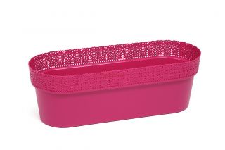 Scatola da balcone "Bella" con supporto - 50 cm - fucsia - 