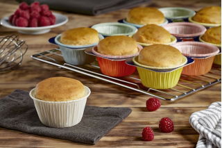 Cupcake and muffin baking frame - for 24 moulds - colour mix - 20 pcs
