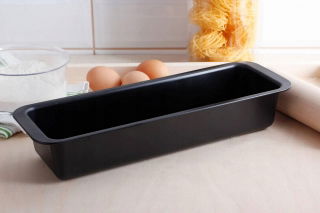 Stampo nero, teglia per plumcake, con superficie antiaderente - 35 x 11 cm - per cuocere patè, torte di frutta e pane - 