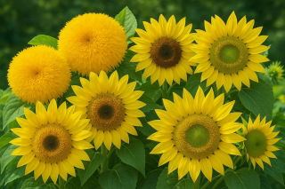 Dwarf Sunflower - Mixed - Helianthus annuus - 1 kg - Pollinator-Friendly - Attract Bees & Butterflies - Fresh Seeds