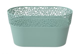 Langer Blumentopf mit Spitze - 27,5 x 14,5 cm - Baum - Salbei - 