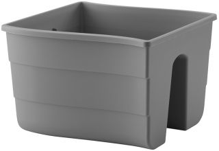 "Aalto" -kaiteeseen asennettava ruukku - 30 cm - antrasiittiharmaa - 