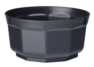 Recipiente octogonal - 30 cm - gris grafito - 