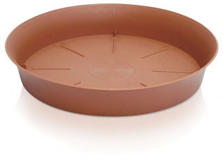 "Plastica" rund plantekande tallerken - 19,5 cm - terracotta-farvet - 