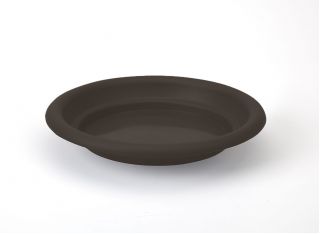 "Agawa" round pot saucer - 24 cm - mocha-brown