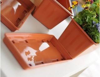 "Agro" havekande tallerken - terrakotta-farvet - 55 cm - 