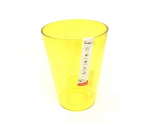 Runder Blumentopf, hoch - Lilia - 12,5 cm - Transparent gelb - 