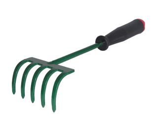 5 tine garden hand rake - 30 cm