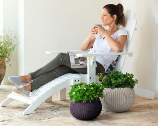 Chậu cây treo "Cozies S" - ø 28 cm - màu tím đậm - 