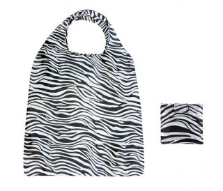Foldable shopping bag - 42 x 60 cm - zebra