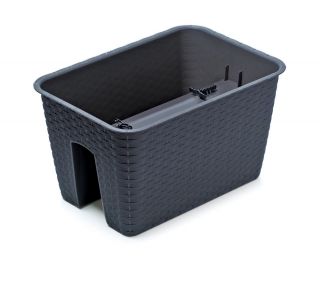 "Ratolla" plant pot for mounting on railings and handrails - 40 cm - anthracite-grey