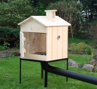Hagerøyker i tre - 50 x 50 x 50 cm - råved - uten ovn - RØYKESETT - 