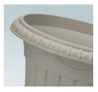 Urn-vormige bloembak "Roma" - 15 cm - terracottakleurig - 