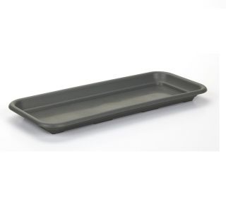 Hộp trồng hoa Lamela với một chiếc đĩa - 50 cm - màu xám antraxit - 