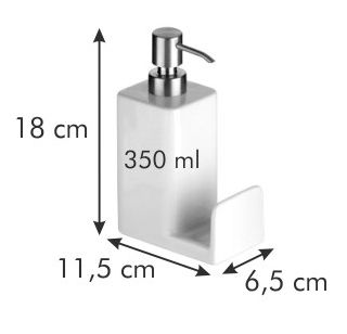 Dispenser voor afwasmiddel met houder voor schuursponsjes - ONLINE - 350 ml - 