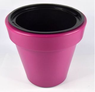 "Ibiza" pyöreä kasvi ruukku insertti - 30 cm - mustikka-violetti - 