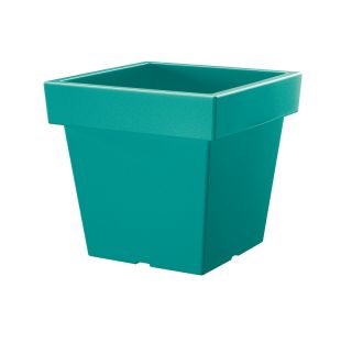 Ľahký kvetinový kvetináč - Lofly nízka - 19 cm - tyrkysová - 