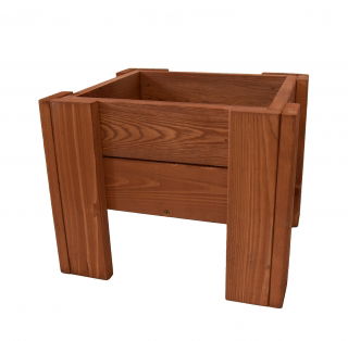 Portavaso rettangolare in legno - 38 cm x 34 cm - marrone - 