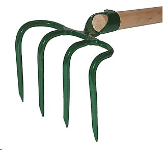 Forca per letame a 4 punte con manico da 110 cm - 
