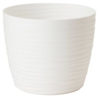 "Sahara petit" round plant pot casing - 15 cm - white