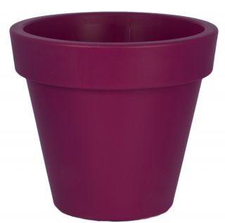 Cesto triplo "Ibiza" in metallo + set di tre contenitori rotondi per vasi - 16 cm - mirtillo-viola - 