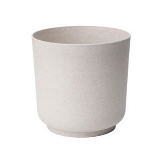 "Satina Eco" plant pot with admixture of wood - 25 cm - white