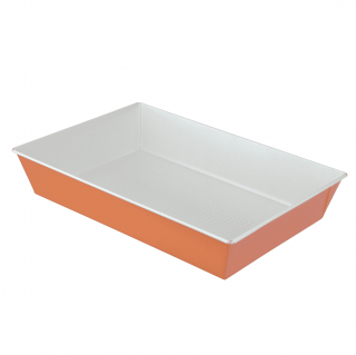 Nepřilnavý plech na pečení - oranžový - 36 x 24,5 cm - ideální pro pečení dortů - 