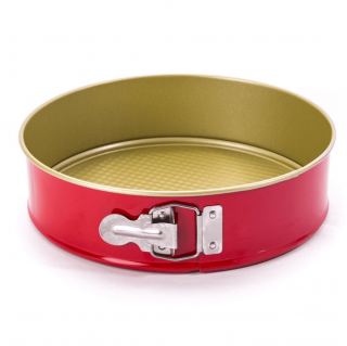 Molde desmontable antiadherente - rojo dorado - ø 24 cm - ideal para hornear pasteles y hacer tortas - 