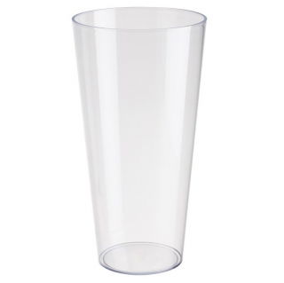 Vaso alto "Vulcano Tube" - 20 cm - trasparente - 